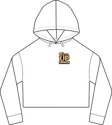 Women's Laguna Sueded Raw Edge Crop Hoodie Sweatshirt