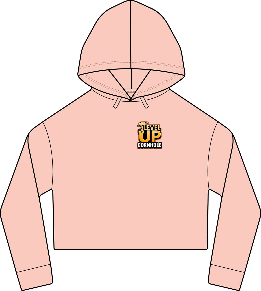 Women's Laguna Sueded Raw Edge Crop Hoodie Sweatshirt