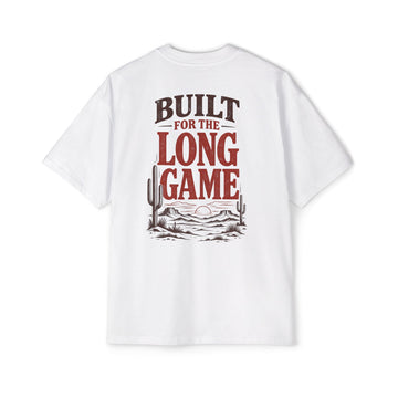 Built for the Long Game Tee — Western Desert Graphic Men’s Oversized T-Shirt