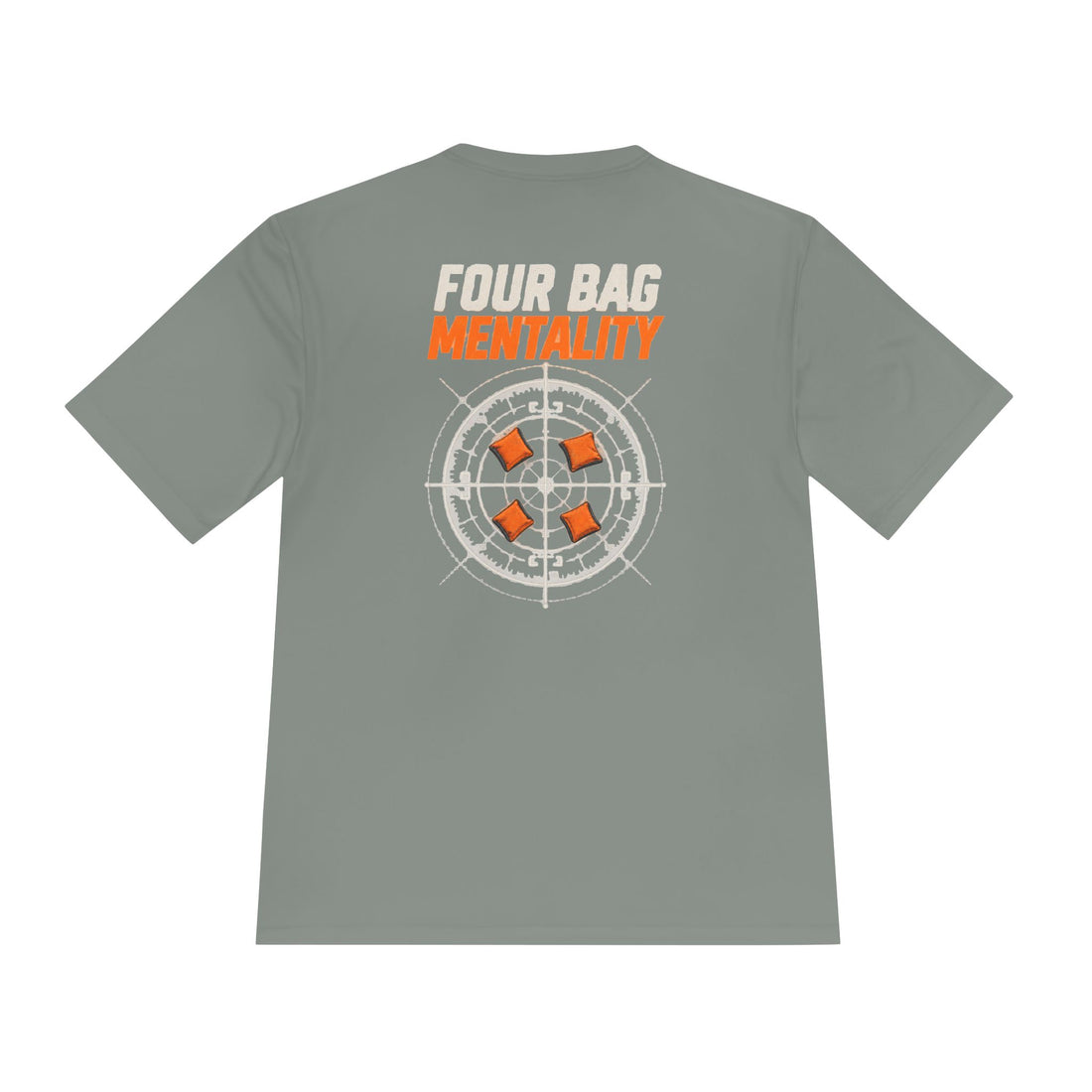 Cornhole Level Up Tee — "Four Bag Mentality" Moisture‑Wicking Shirt